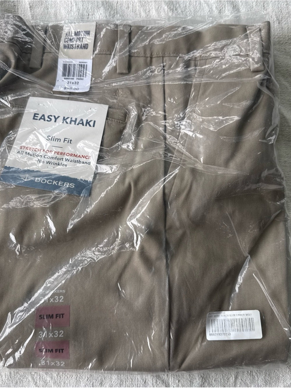 Dockers Easy Khaki Slim Fit Men's Pants - Khaki 31x32